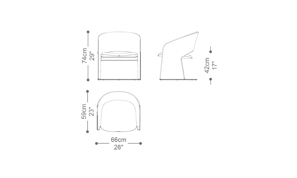 Image of the main dimensions of the product