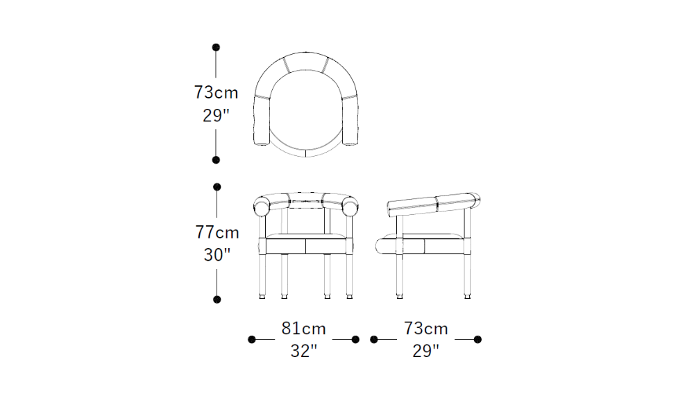 Imagem das dimensões principais do produto