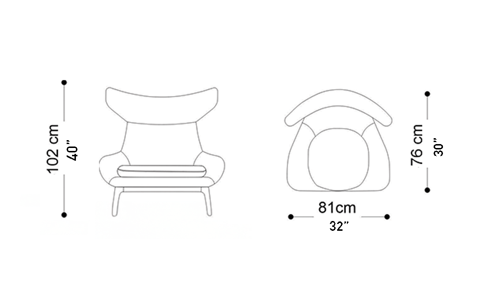 Image of the main dimensions of the product