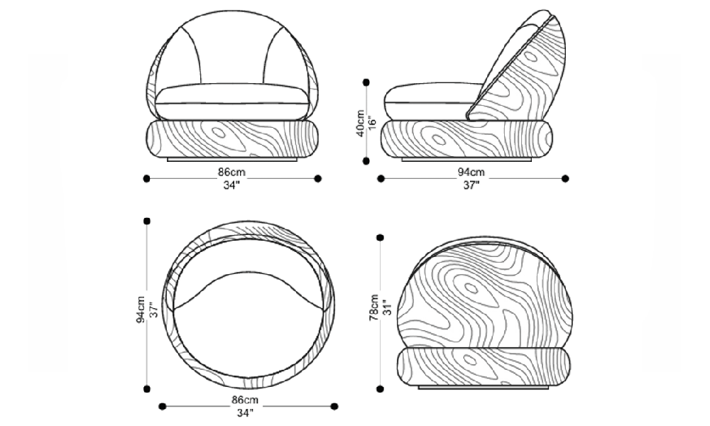 Imagem das dimensões principais do produto