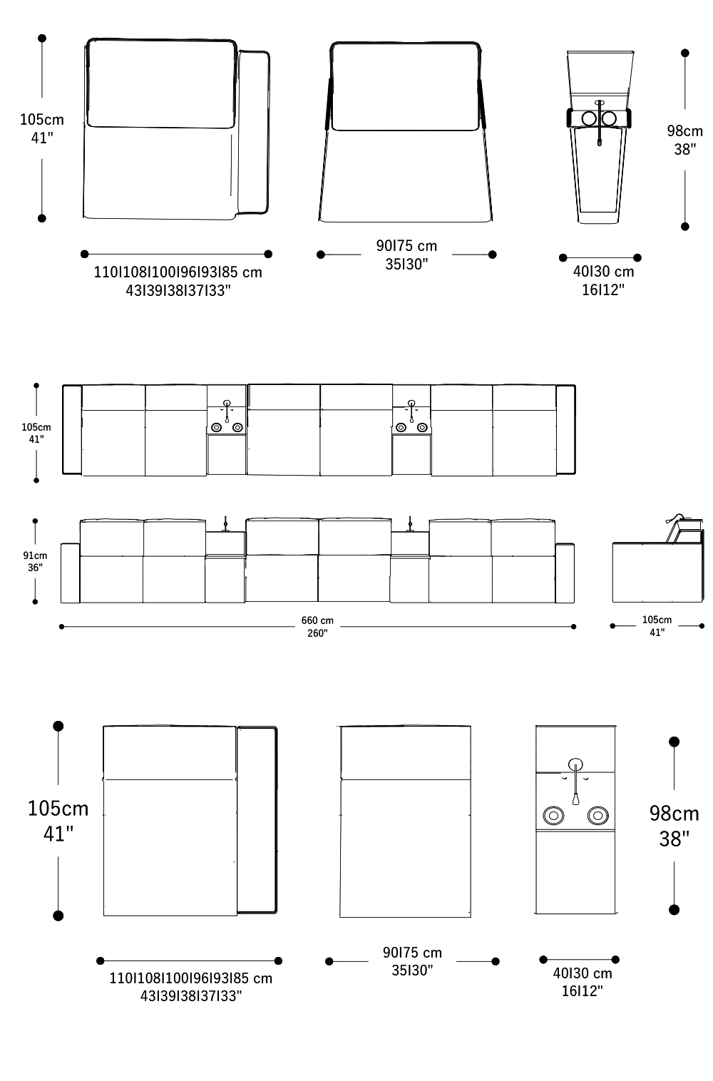 Image of the complete dimensions of the product
