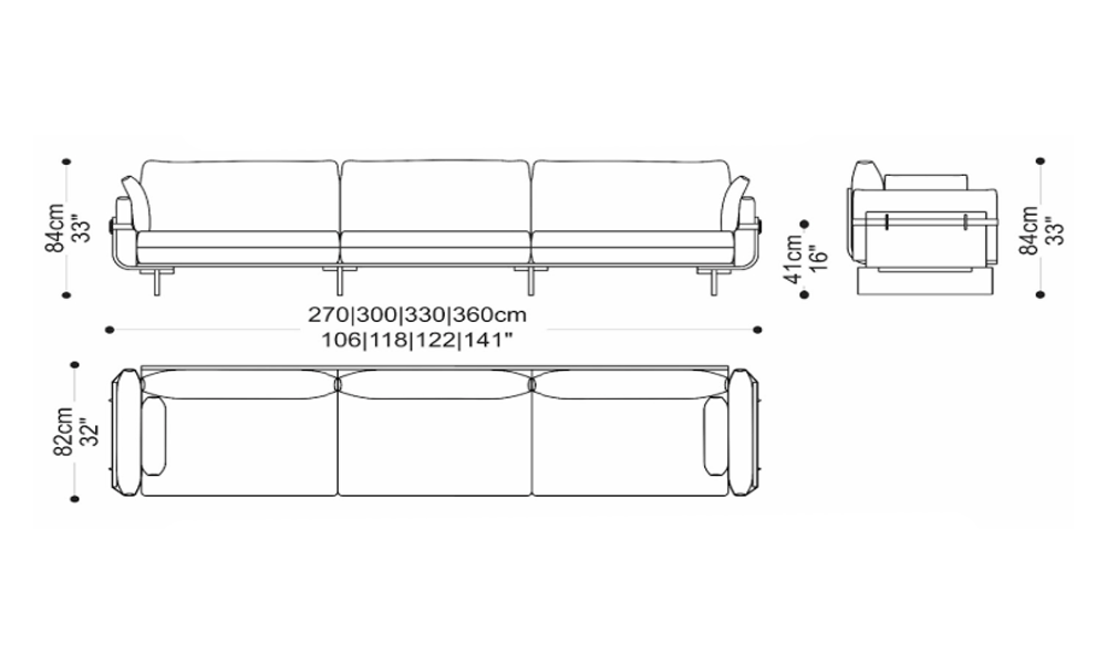 Image of the complete dimensions of the product