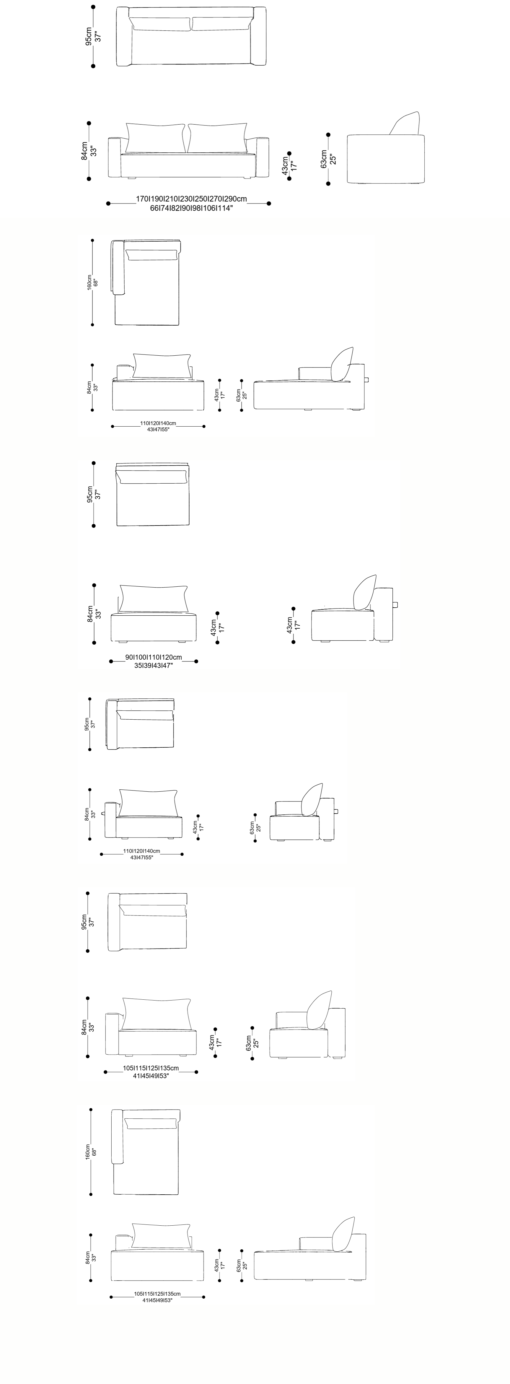 Imagen de las dimensiones completas del producto