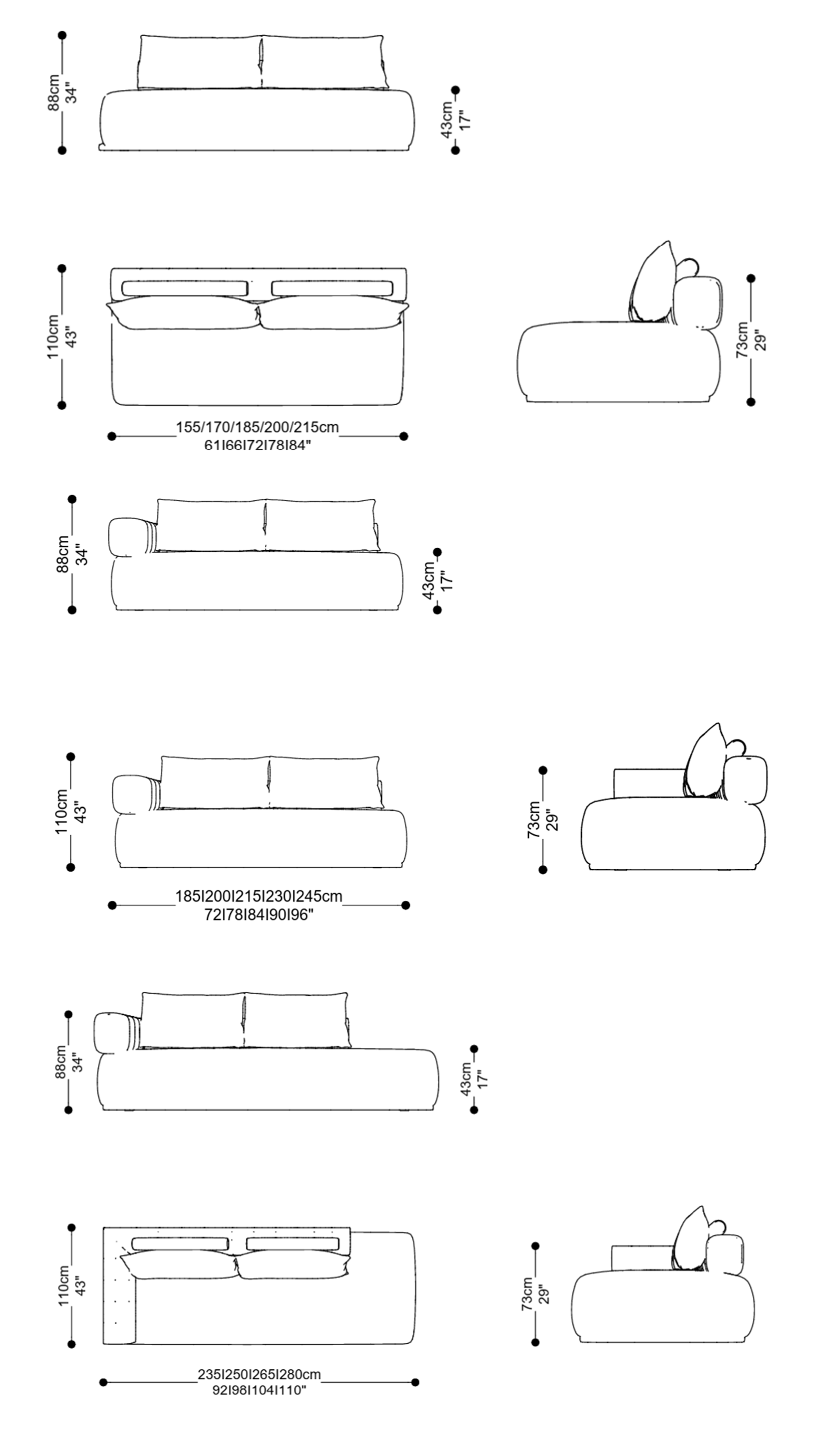 Imagem das dimensões completas do produto